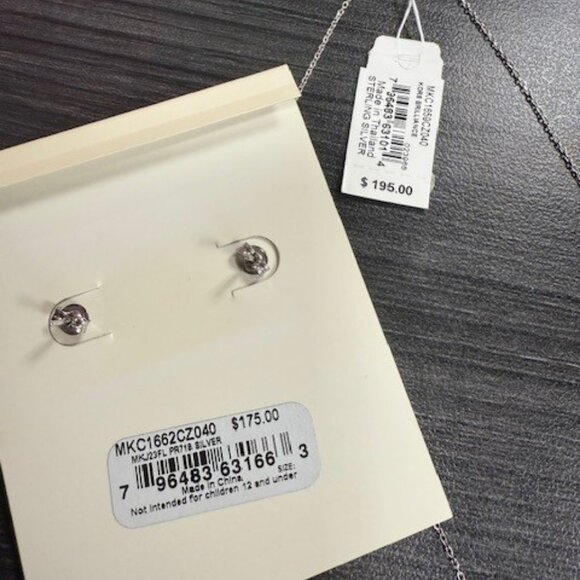 Michael Kors Sterling Silver Necklace and earrings Matching Set - Picture 4 of 5